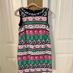 Talbots Colorful Sleeveless Patterned Dress